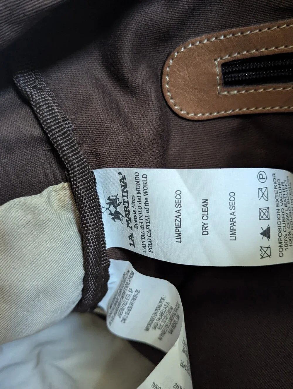 Vintage La Martina Argentina Leather Weekender Duffle Bag